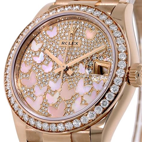 rolex rose gold and silver|rolex butterfly rose gold watch.